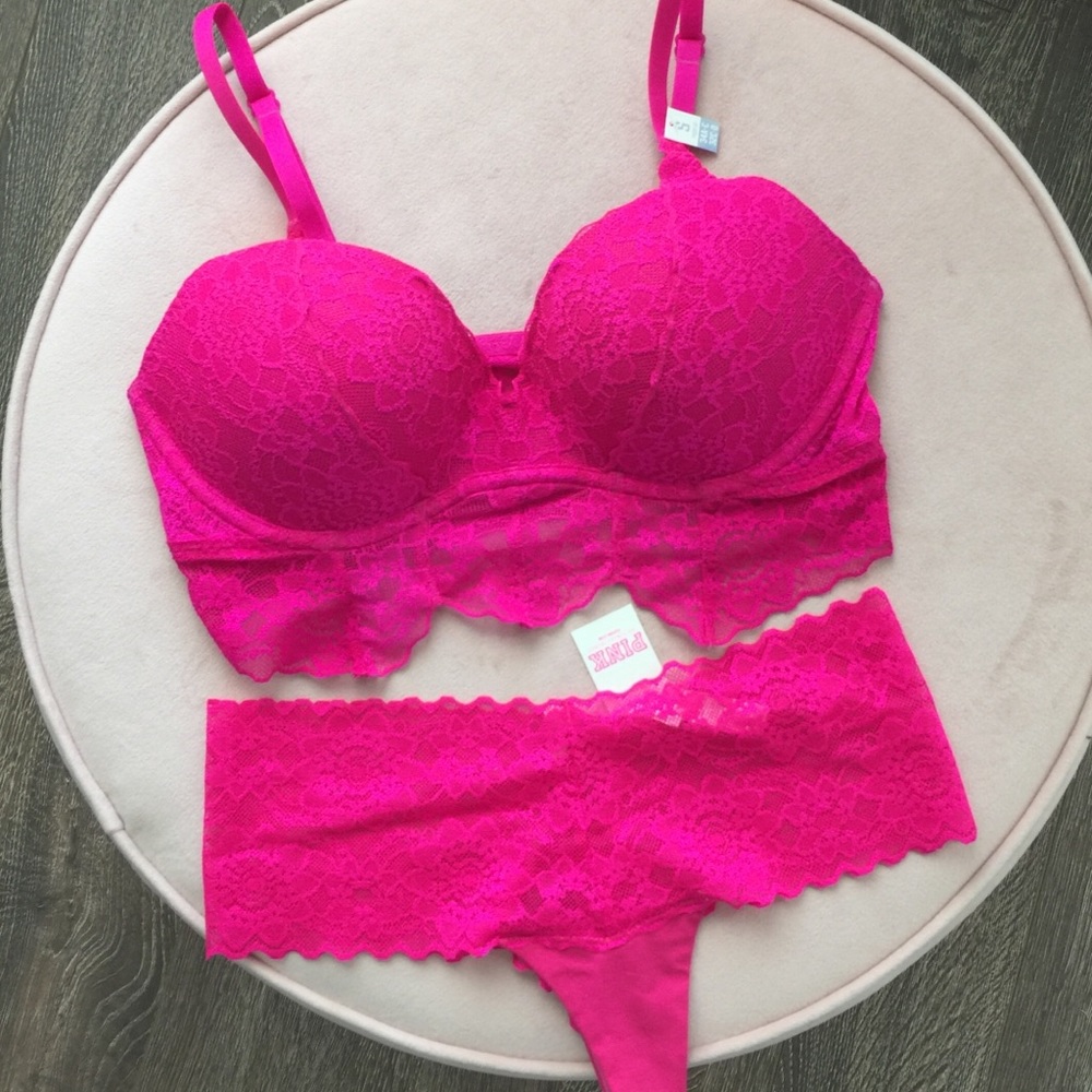 Victoria’s Secret Push-Up Lace Bralette & Panty
